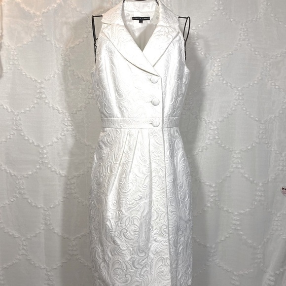 isabella demarco Dresses & Skirts - Isabella Demarco white button up collared dress size 4